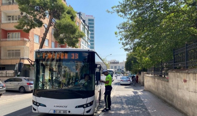 Urfa'daki Şehir İçi Otobüslerine Denetim;