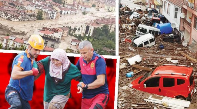 Haberler Sondurum.. Bartın, Sinop, Kastamonu ve Karabük'teki sel felaketinde..;