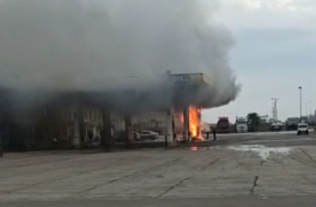 Urfa’da petrol istasyonunda yangın!;