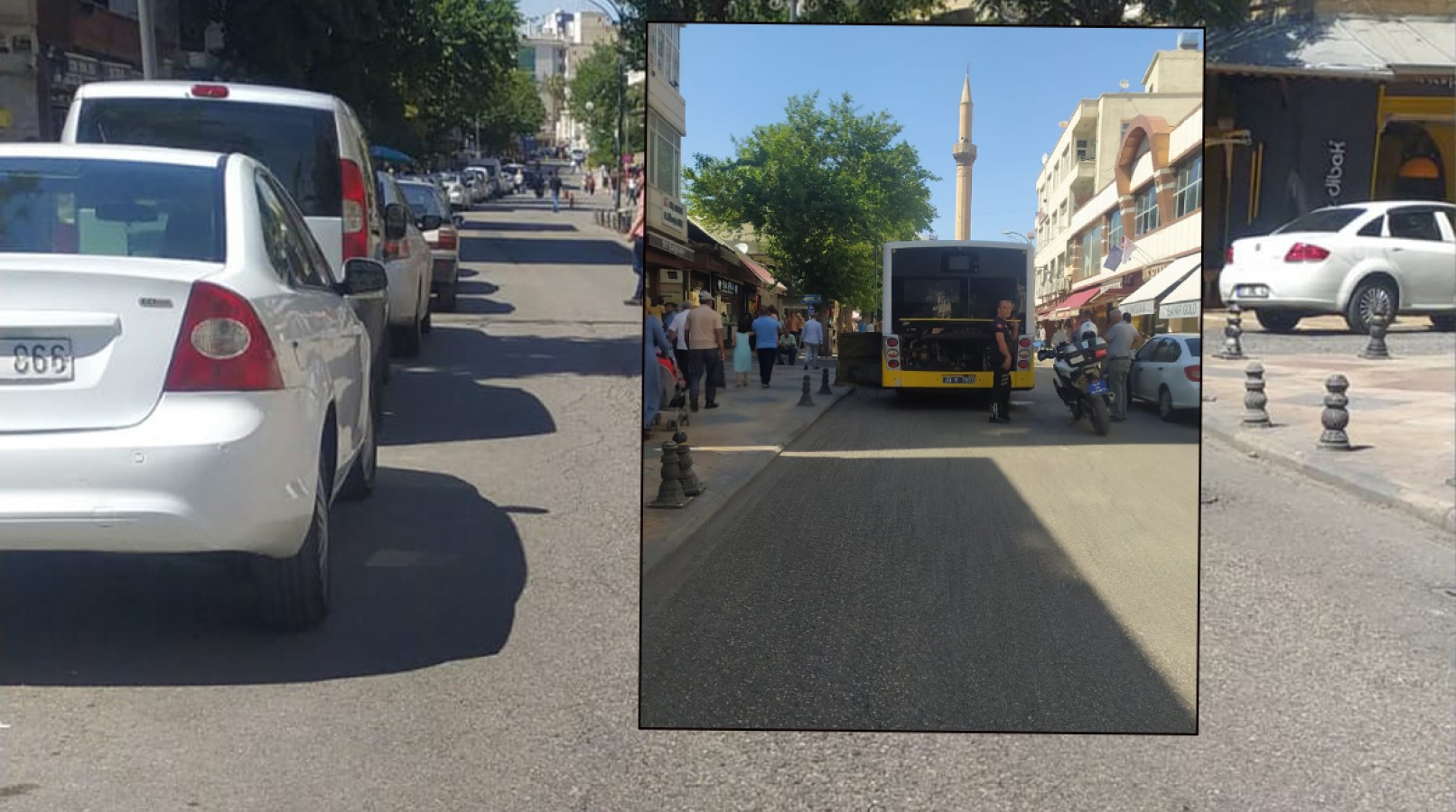 Urfa’da otobüs arızası trafiği felç etti!;