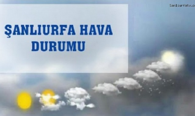 Şanlıurfa Hava Durumu Sondakika Meteoroloji'den Uyarı..!;